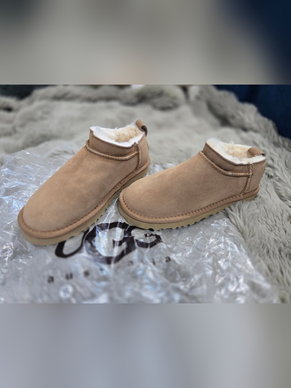 Neutral Taupe Suede Clogs – Plush Lined Slip-Ons, SZ 5.5 - Picture 5 of 5